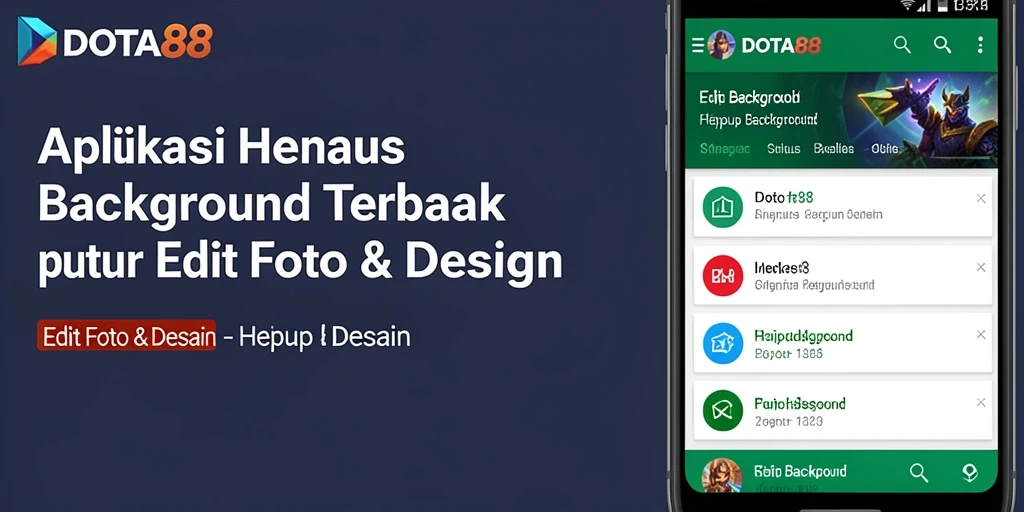 Antarmuka DOTA88 untuk menghapus background yang intuitif dan efisien.