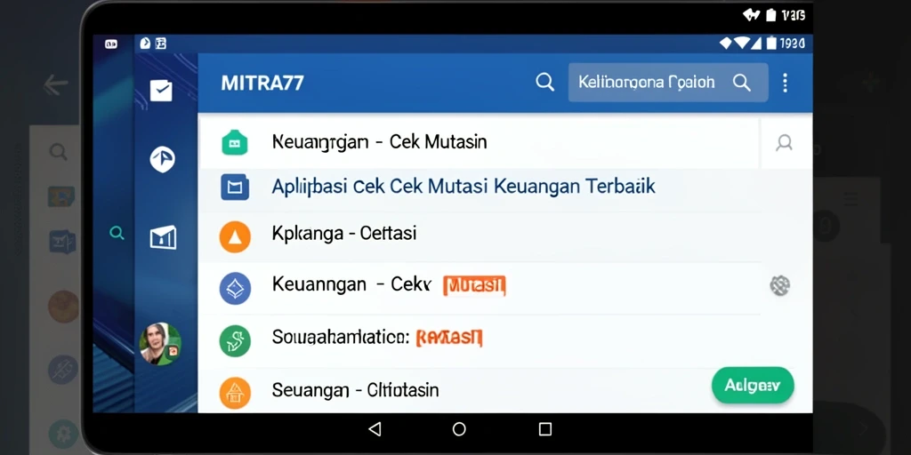 Screenshot utama MITRA77 menampilkan antarmuka Cek Mutasi yang informatif.
