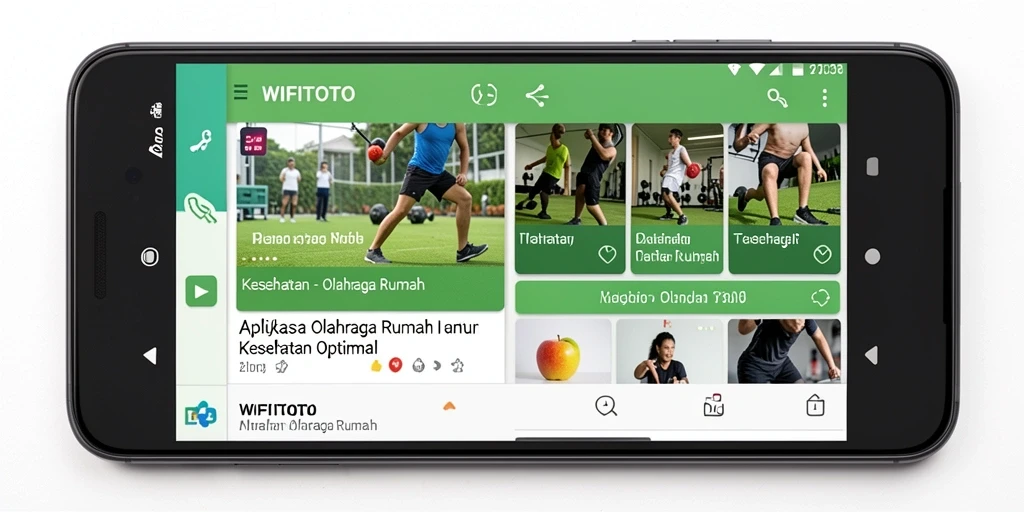 Antarmuka aplikasi WIFITOTO yang modern dan fungsional untuk olahraga rumah.