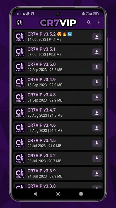 Riwayat Versi cr7vip untuk Pengguna Android